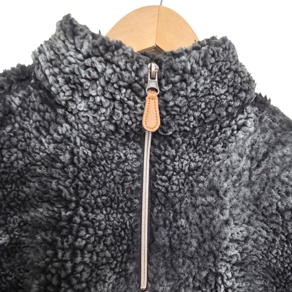 Simply Southern Teddy Bear Sherpa 1/4 Zip Fleece Pullover Jacket Gray SZ XL Cozy - Picture 2 of 11